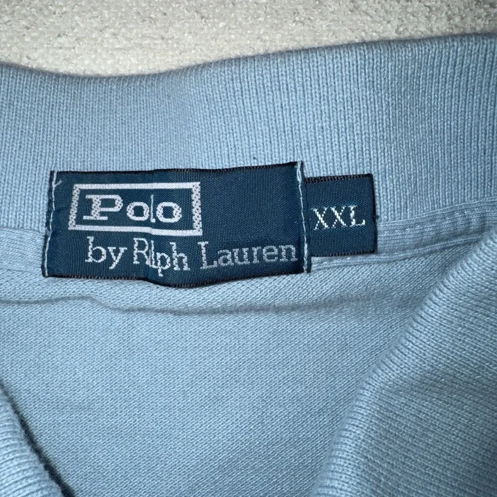 Polo‎ Ralph Lauren Men's Blue Short Sleeve Polo Shirt Size XXL Embroidered Pony